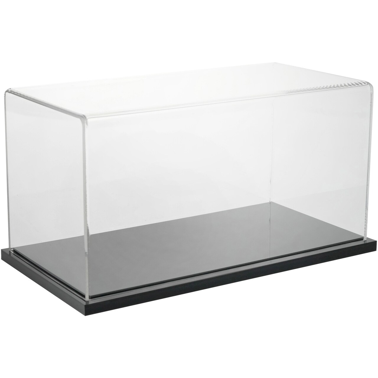 Plymor Clear Acrylic Display Case with Hardwood Base, 10" W x 5" D x 5" H